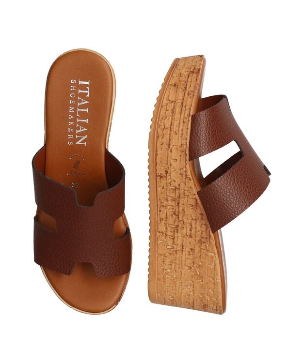 INTER-CHAUSSURES 【ITALIAN SHOEMAKERS】厚底ミュールサンダル ブラウン
