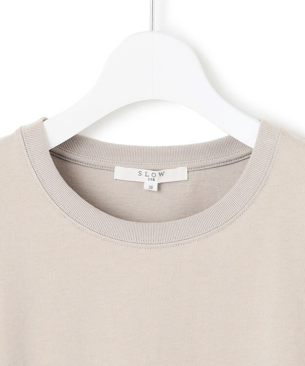 23区 S 【SLOW/一部店舗限定】MVSコットン ヴィンテージ風 ロゴTEE ベージュ系