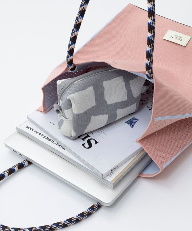 TRICOTE ペーパーニットトートバッグ【 軽くて丈夫・A4サイズ対応】 72PINK