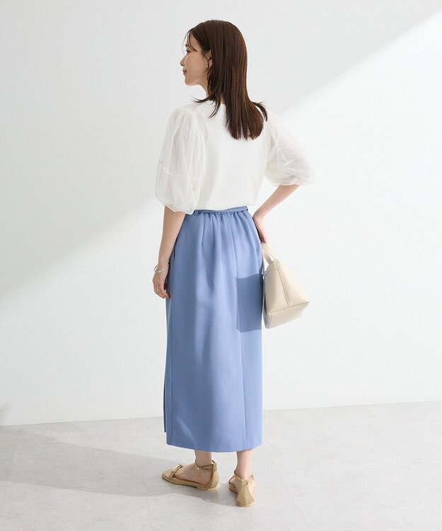 Green Parks チュールボリュームスリーブニットプルオーバー Off White
