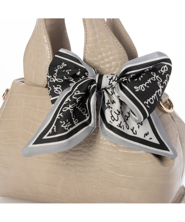 UNBILLION カシュカシュ cachecache / スカーフ付きラウンドミニショルダー グレー