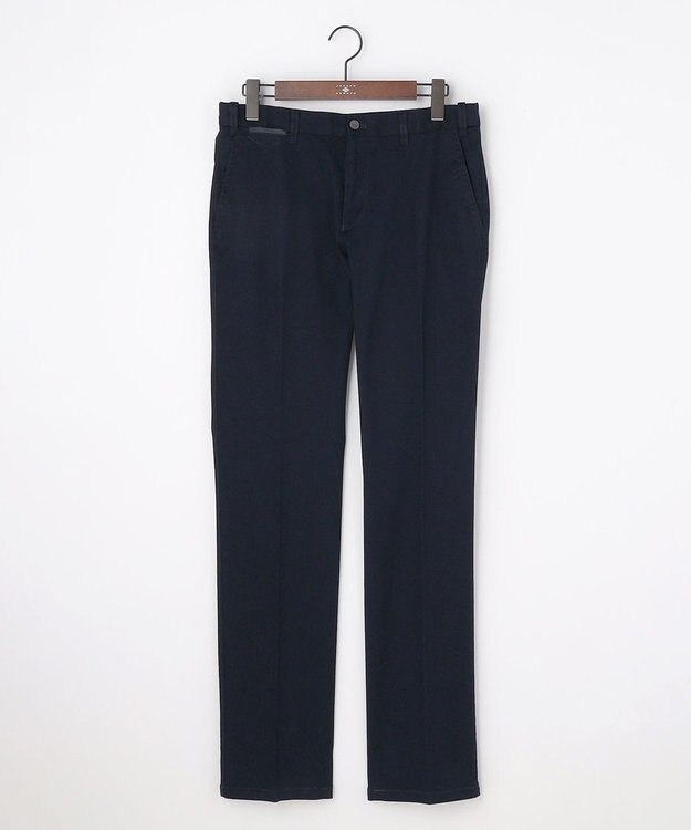 JOSEPH ABBOUD 【キングサイズ・ウエストも伸びる!オーガニックコットン使用】ハイパワーカルゼ パンツ 26SSモデル ネイビー系