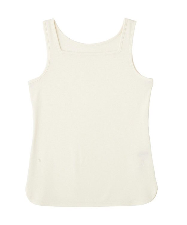 YECCA VECCA 2wayスクエアリブタンクトップ Ivory