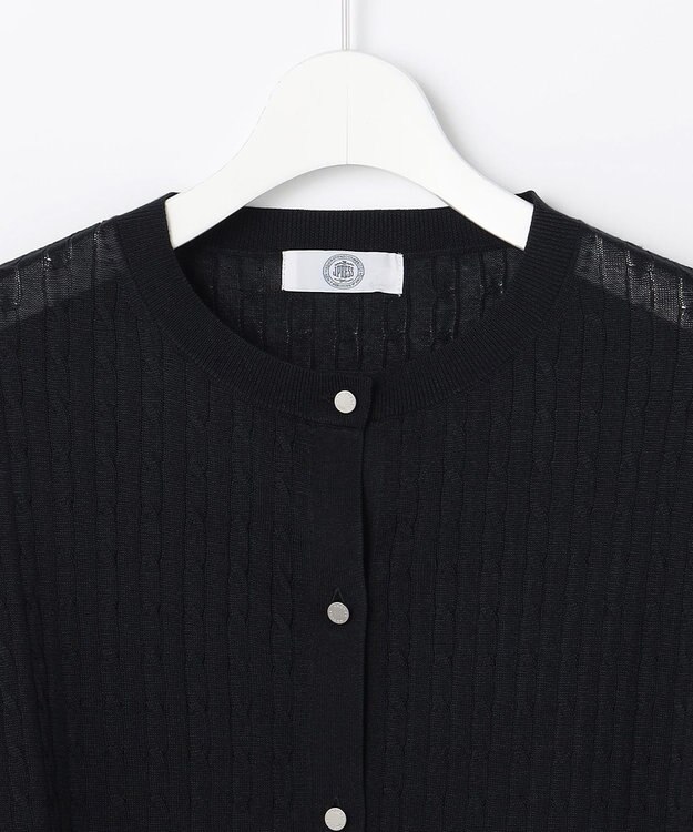 J.PRESS LADIES Vis/Peスパーク クルーネック カーディガン ネイビー系