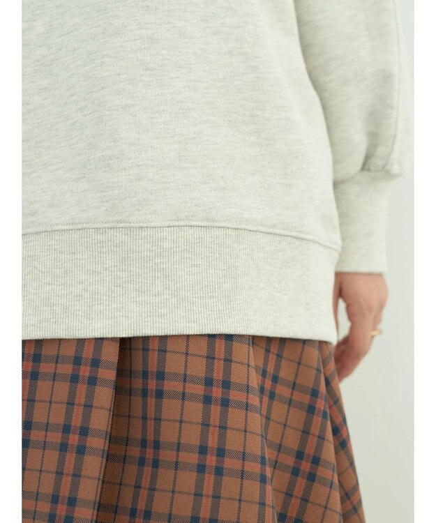 earth music&ecology 裏毛ロゴチュニック Oatmeal