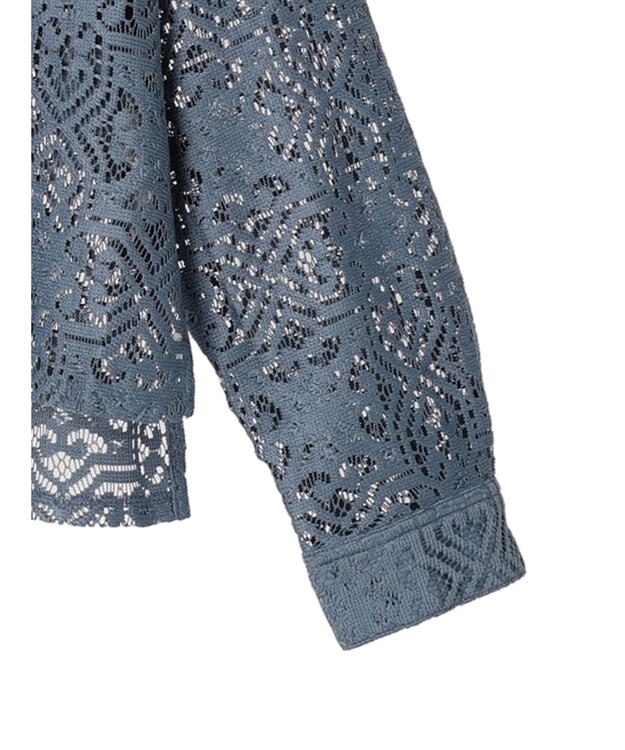 earth music&ecology レースショートシャツ Sax