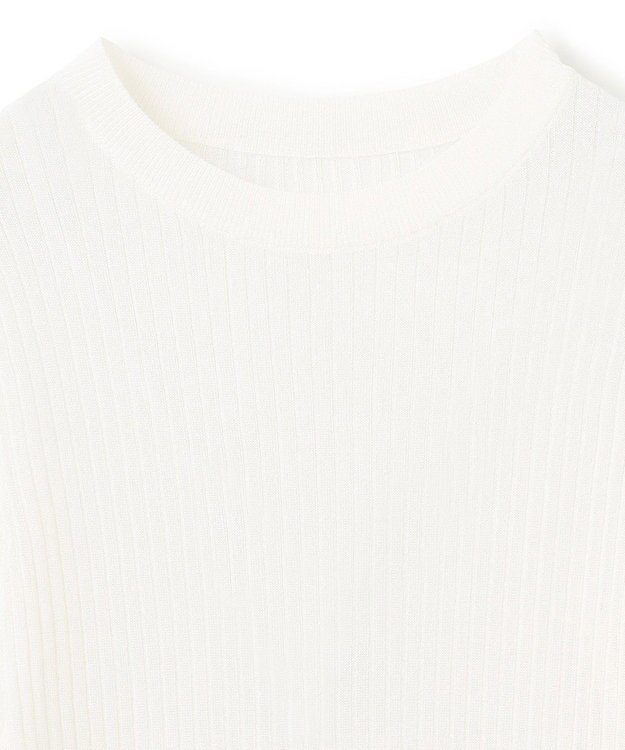 uncrave ラスターシアーニット ワイドリブトップス オフ