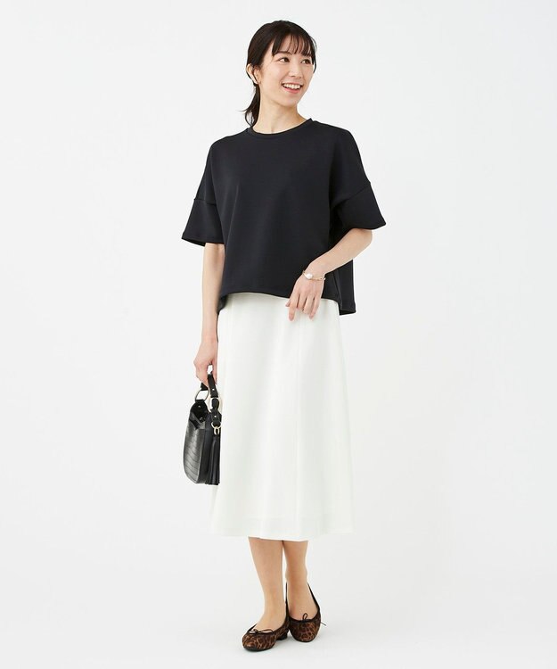 KASHIYAMA 【抗菌繊維】スタイリッシュジャージー トップス ブラック