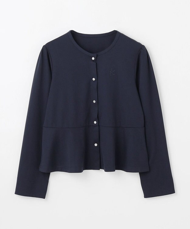 組曲 KIDS 【UVカット・接触冷感】【150-160㎝】サラリとスナップ カーディガン ネイビー