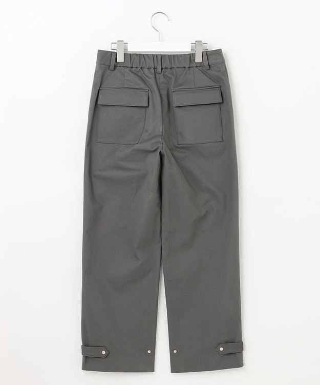 J.PRESS LADIES 【洗える】サテンストレッチプレミアムピーチ ベイカー パンツ グレー系