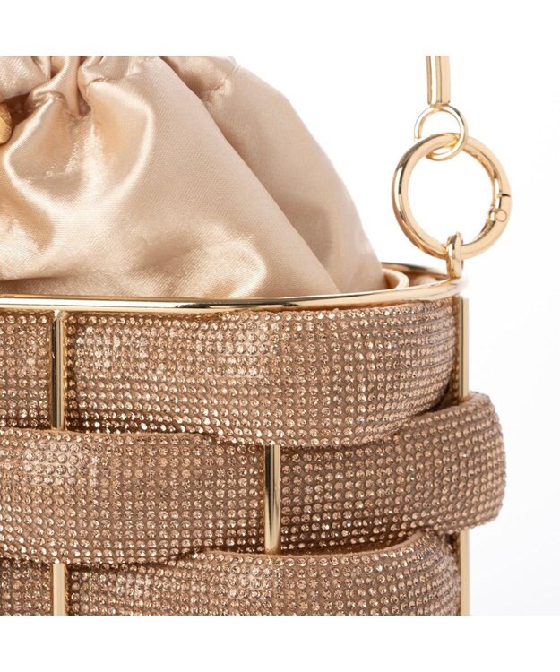 UNBILLION カシュカシュ cachecache / メタリックメッシュオーバルバッグ ゴールド