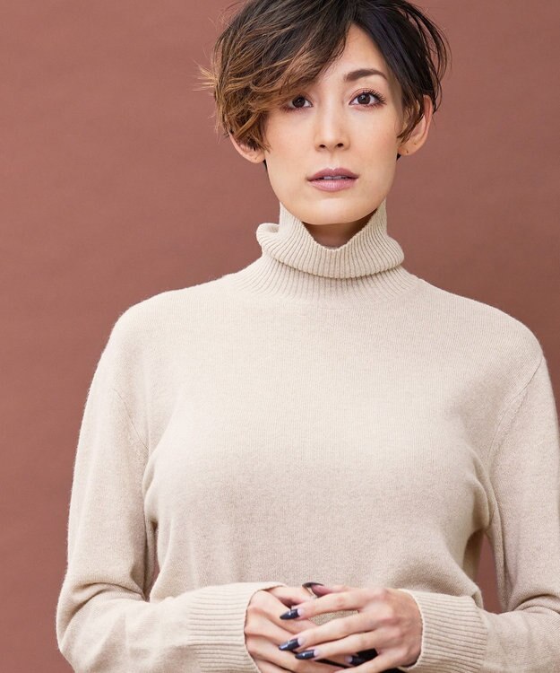 BEIGE， ENSIS / ハイネックニット Taupe