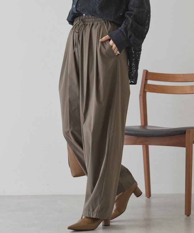 AMERICAN HOLIC ナイロンドロストタックパンツ Khaki