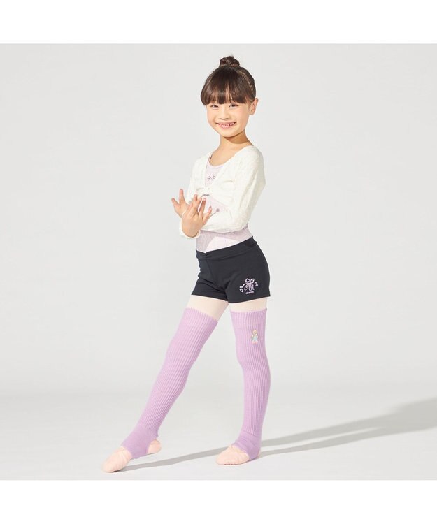Chacott キッズ レッグウォーマー ライラック