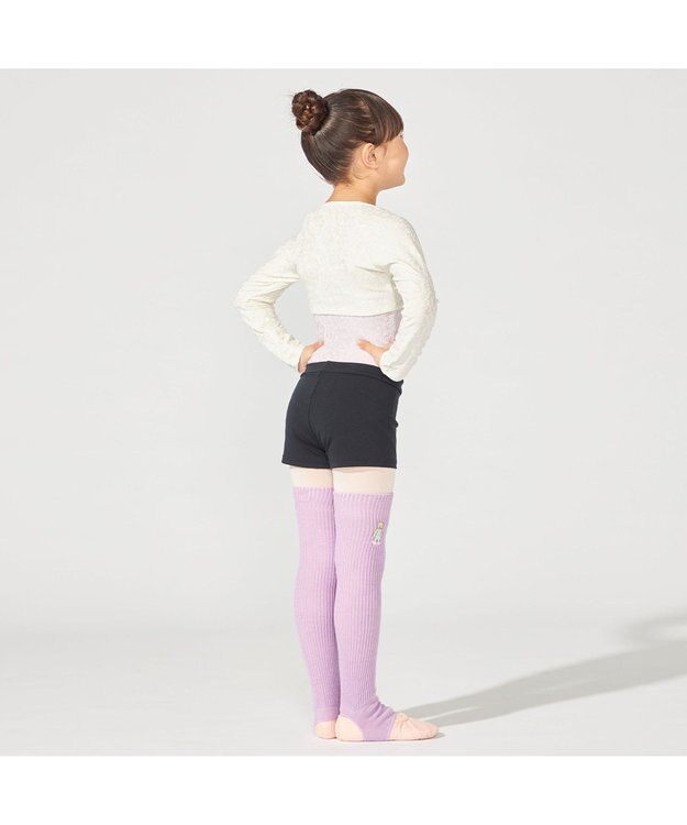 Chacott キッズ レッグウォーマー ライラック