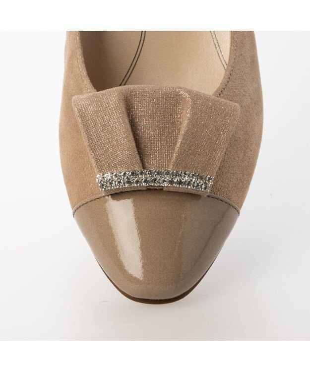 Riz raffinee <Riz raffinee>【3E】２WAYデザインパンプス ライトベージュメタリック