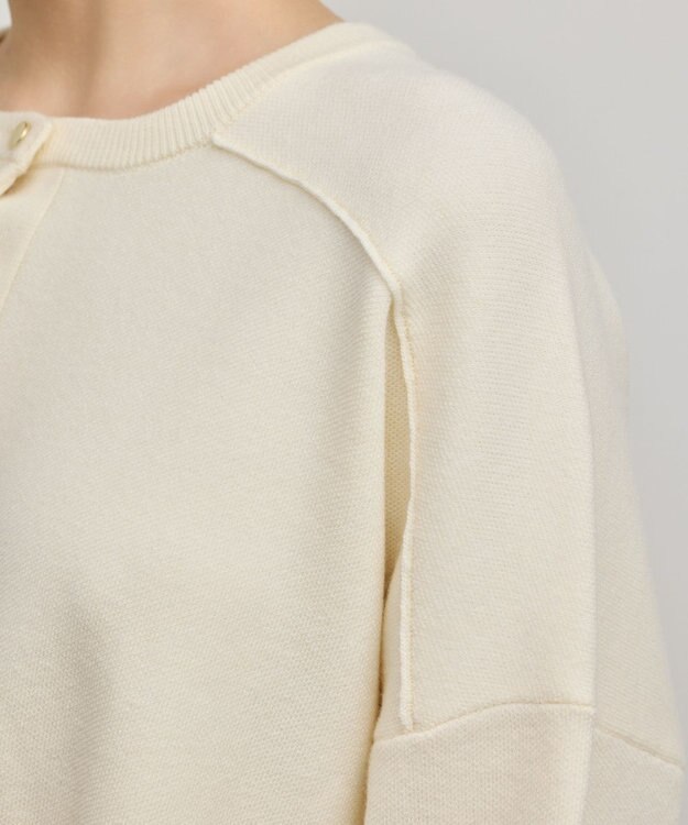 GRACE CONTINENTAL スウェットライクニットトップ ホワイト