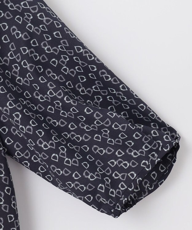 J.PRESS LADIES チェーンプリント スリットネック カットソー ネイビー系5