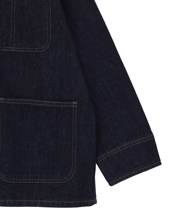 AMERICAN HOLIC ノーカラーデニムカバーオール One Wash