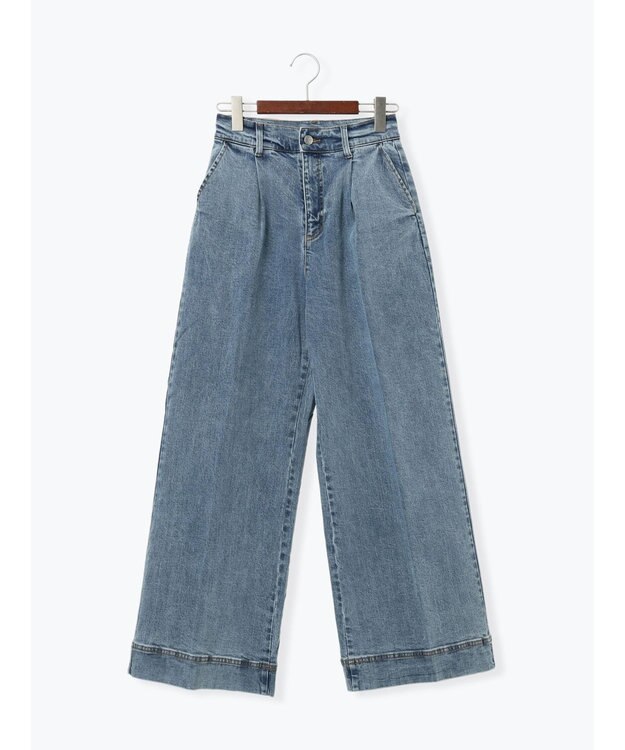 Te chichi ワイドデニムパンツ サックスブルー