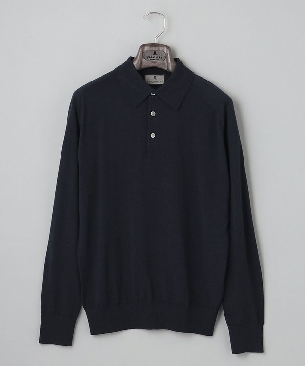 GOTAIRIKU ハイゲージ＿ニットポロ ネイビー系