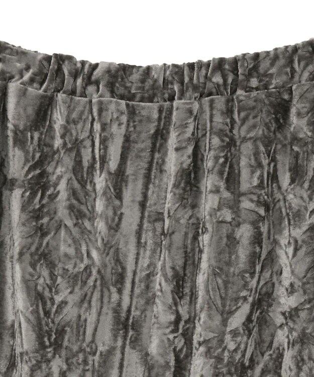 CRAFT STANDARD BOUTIQUE クラッシュベロアサイドスリットスカート Gray