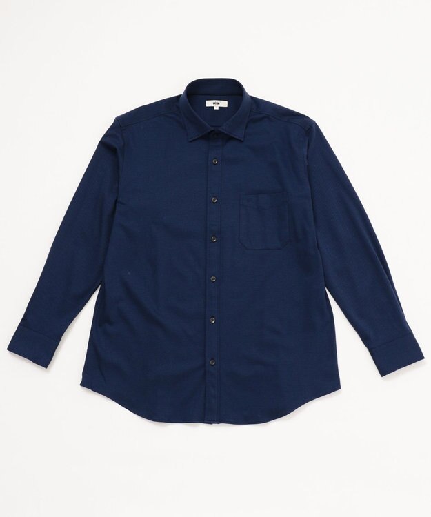 JOSEPH ABBOUD 【キングサイズ】コンパクトジャージーバーズアイ シャツ ダルブルー系