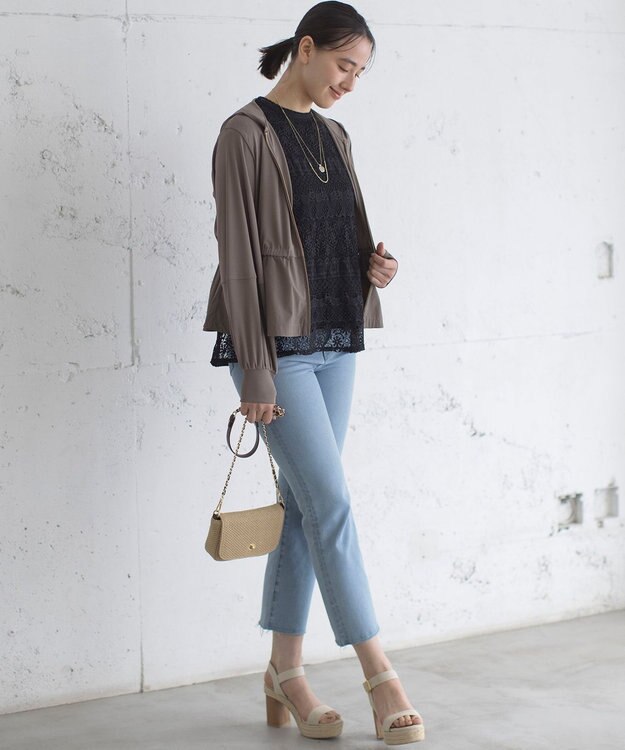 組曲 ミッドデニム パンツ ブリーチインディゴ系