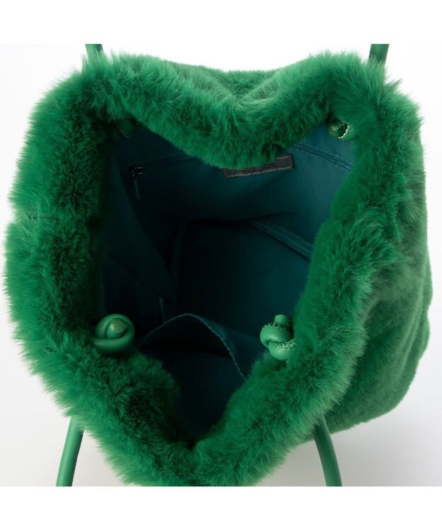 UNBILLION カシュカシュ cachecache / フェイクラビットハトメトートバッグ グリーン