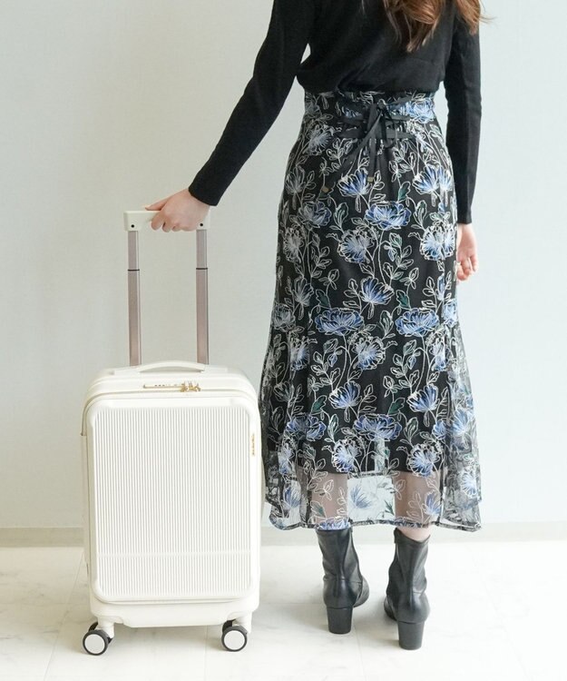 ACE BAGS & LUGGAGE Jewelna Rose エルダートローリー 機内持込 ボトルホルダー付 34~41L 05401 ジュエルナローズ cs オフホワイト