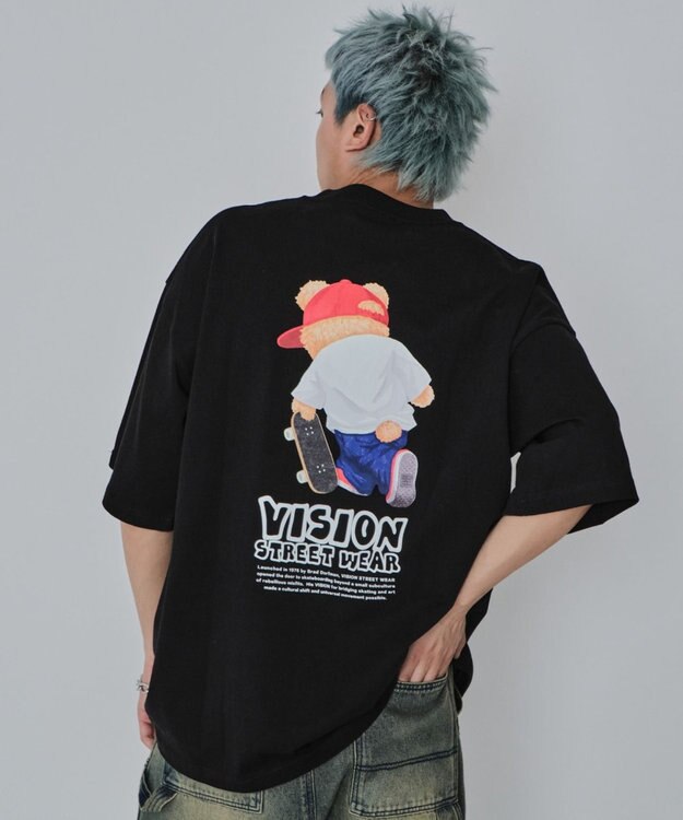WEGO 【ユニセックス着用ITEM/MLサイズ展開】別注VISIONベアグラフィックT（SS） ブラック