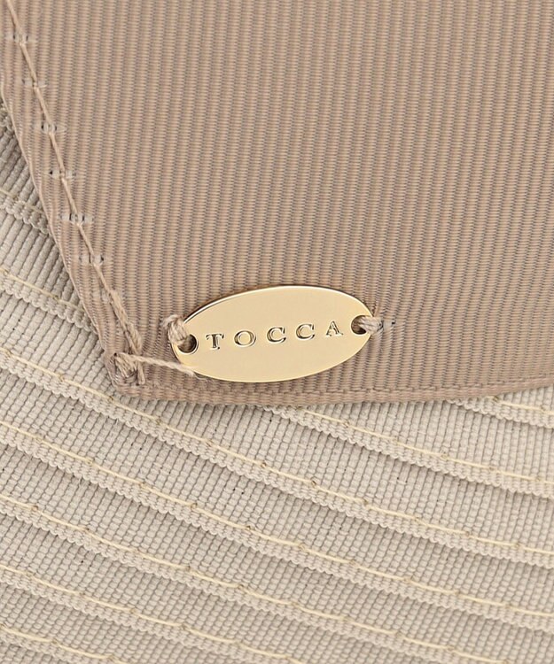 TOCCA 【UV95%以上カット・吸水速乾・抗菌防臭・洗える・サイズ調整可】GROSGRAIN RIBON HAT 帽子 ベージュ系
