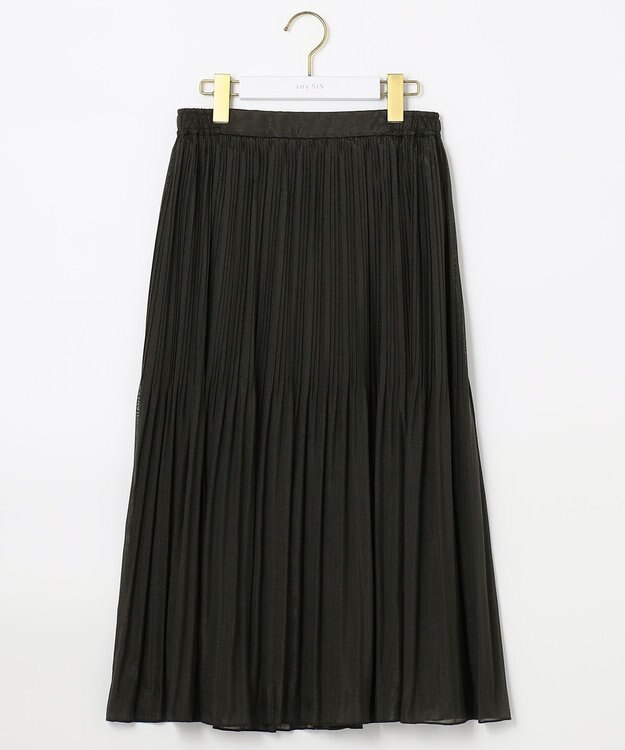 ANY SIS シャイニープリーツ スカート ブラック