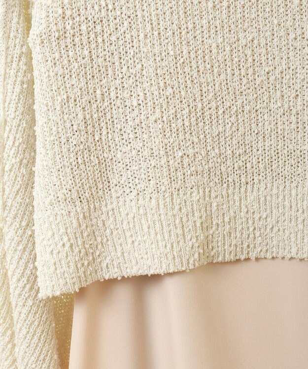 earth music&ecology ＳＥＴ２点透かしニット＋キャミワンピース Ivory