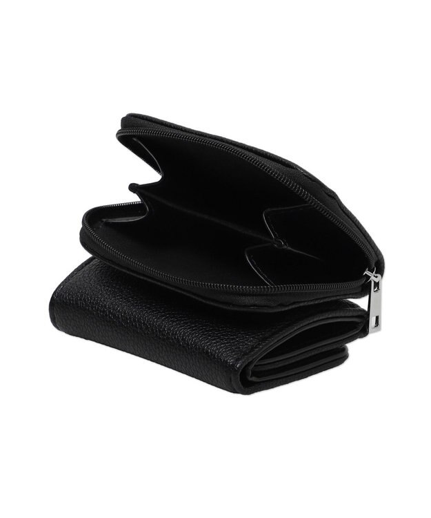 WEGO シンプルフラップミニウォレット ブラック