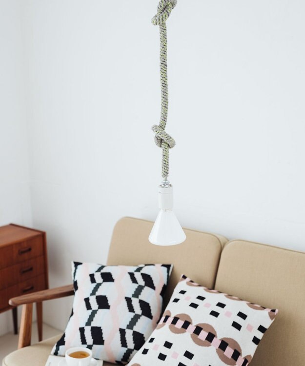 TRICOTE KNOT PENDANT LIGHT 94GRAY×YELLOW
