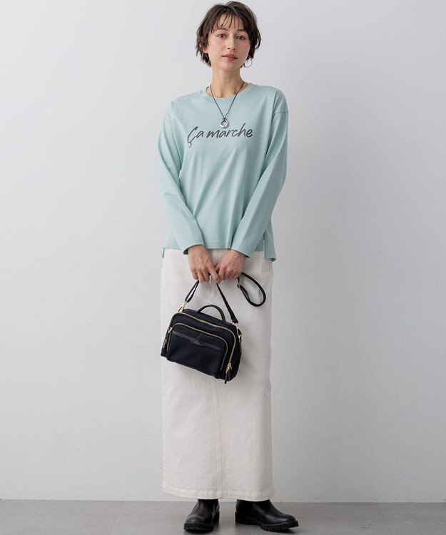 23区 【先行予約】Ca marche ロゴ ロングTシャツ ホワイト系