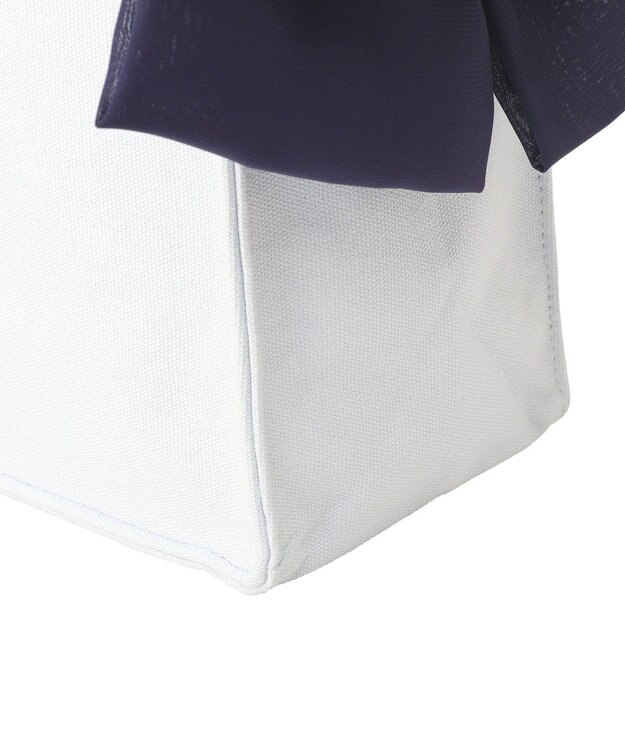 Maison de FLEUR マリンラインリボンスクエアトートバッグ Light Blue