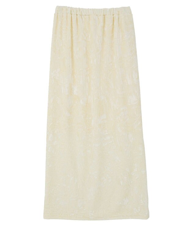 CRAFT STANDARD BOUTIQUE クラッシュベロアサイドスリットスカート Off White