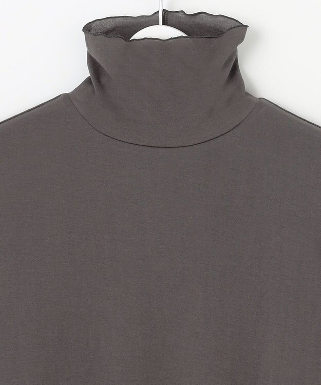 自由区 【洗える】シアーツイストガーゼ カットソー チャコール