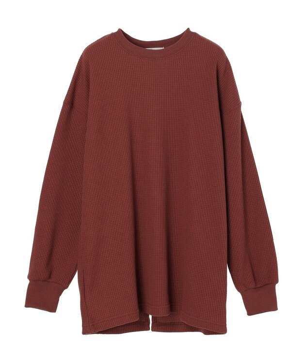 CRAFT STANDARD BOUTIQUE ワッフルレイヤード風プルオーバー Brick Red
