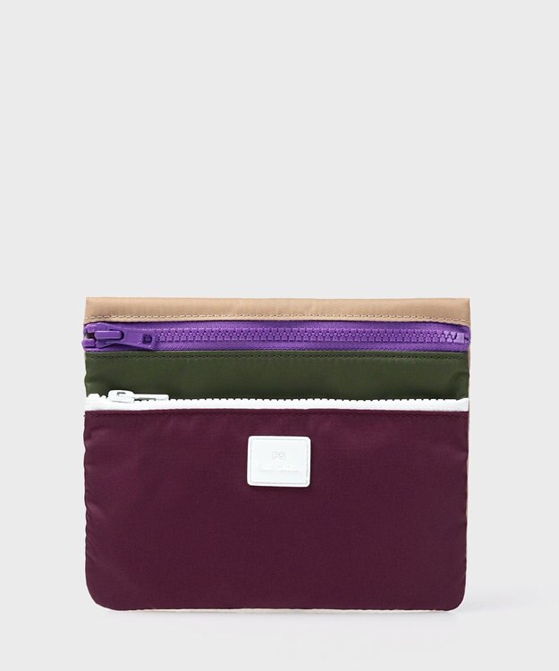 Paul Smith PSカラーブロック ポーチセット ワインレッド