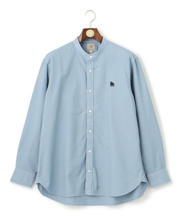 J.PRESS MEN 【KING SIZE】【大人気バックブル】バンドカラー オックスフォードシャツ サックスブルー系