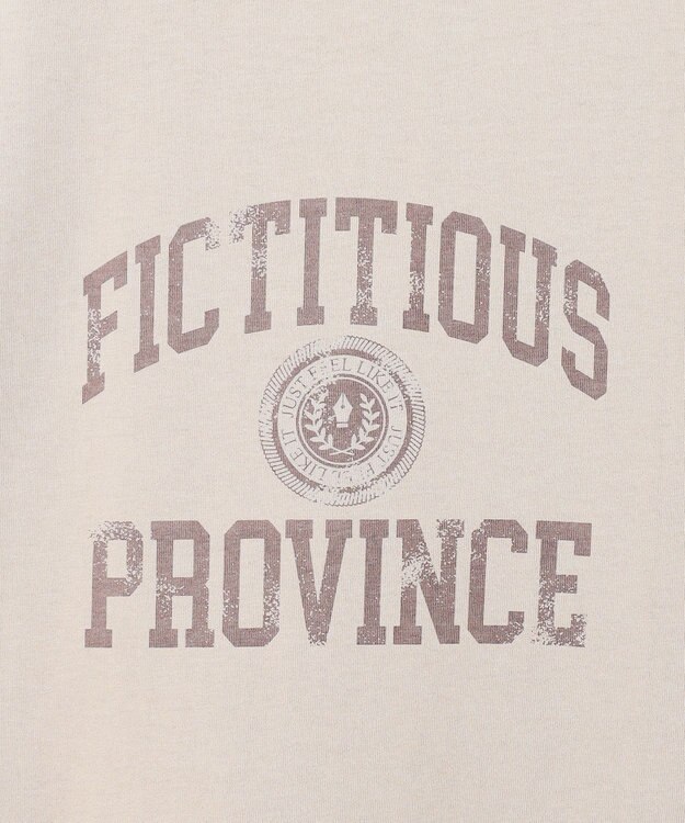 23区 S 【SLOW/一部店舗限定】MVSコットン ヴィンテージ風 ロゴTEE ベージュ系