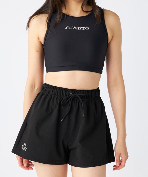 OP／FILA 【Kappa】ラッシュゲームシャツ・ボードショーツ付き　4点セット水着 ブラック