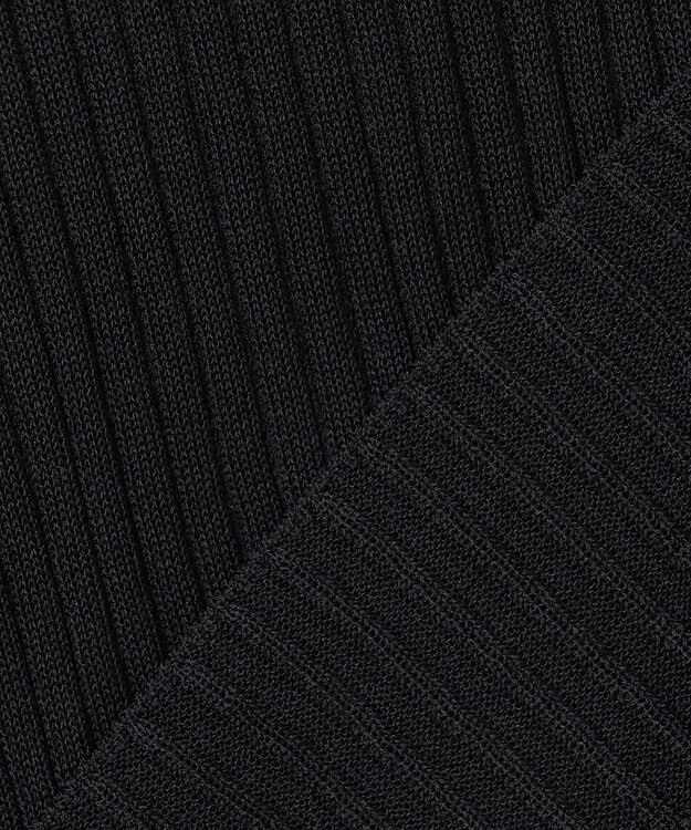 uncrave ラスターシアーニット ワイドリブトップス ブラック