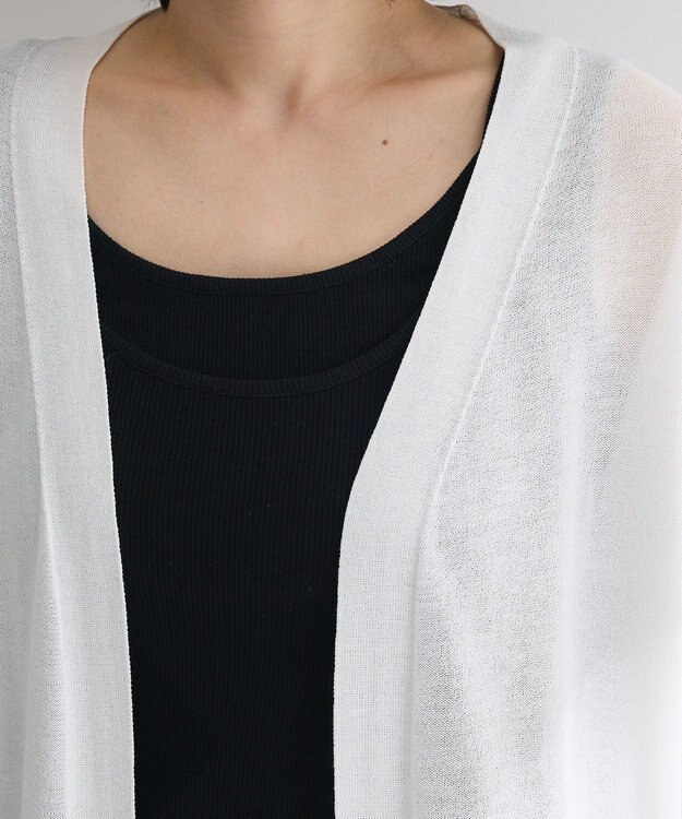 Green Parks 接触冷感七分袖カーディガン Off White