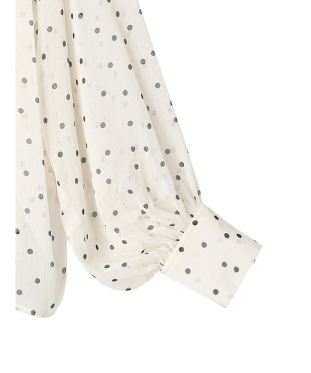 Green Parks AnriettMusee シアーボウタイブラウス Dot