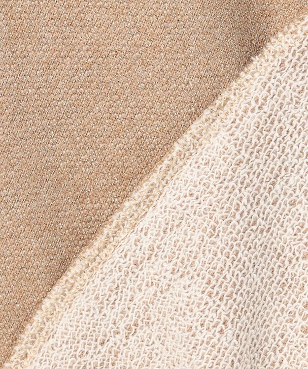 23区GOLF 【WOMEN】ラメスウェットモックネック ダブルニット 裏毛素材 ゴールド系