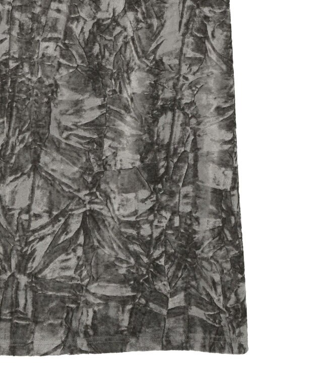 CRAFT STANDARD BOUTIQUE クラッシュベロアサイドスリットスカート Gray